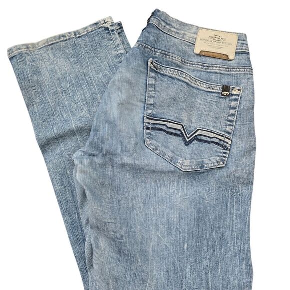 Buffalo David Bitton Jeans 33X34 Light Wash Relaxed Straight Stretch Driven-X - Picture 5 of 7